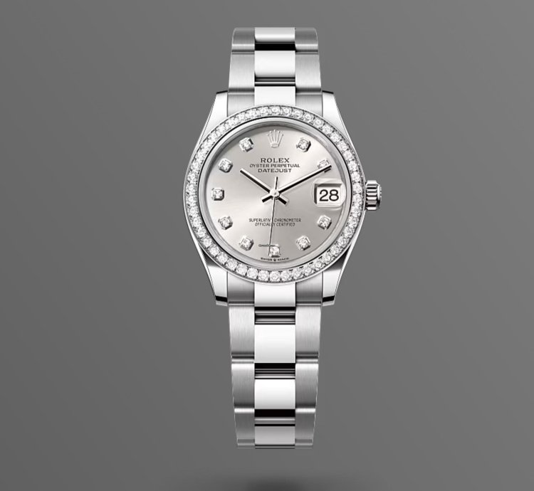 Rolex Datejust 31 New 2024 Silver Diamond Dial Diamond Bezel Stainless Steel Oyster Bracelet