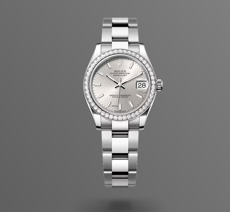 Rolex Datejust 31 New 2024 Silver Index Dial Diamond Bezel Stainless Steel Oyster Bracelet