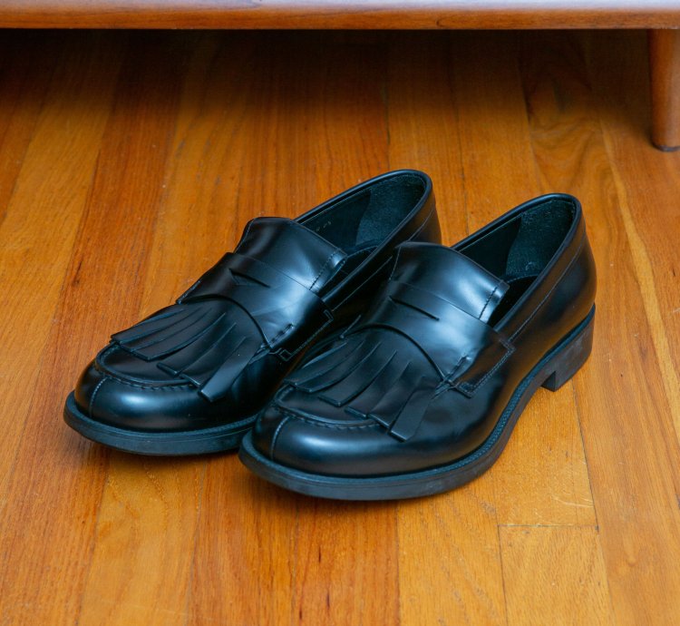 Fw16 Spazzolato Leather Kiltie Loafers