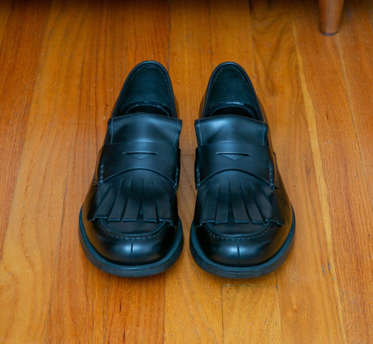 Fw16 Spazzolato Leather Kiltie Loafers