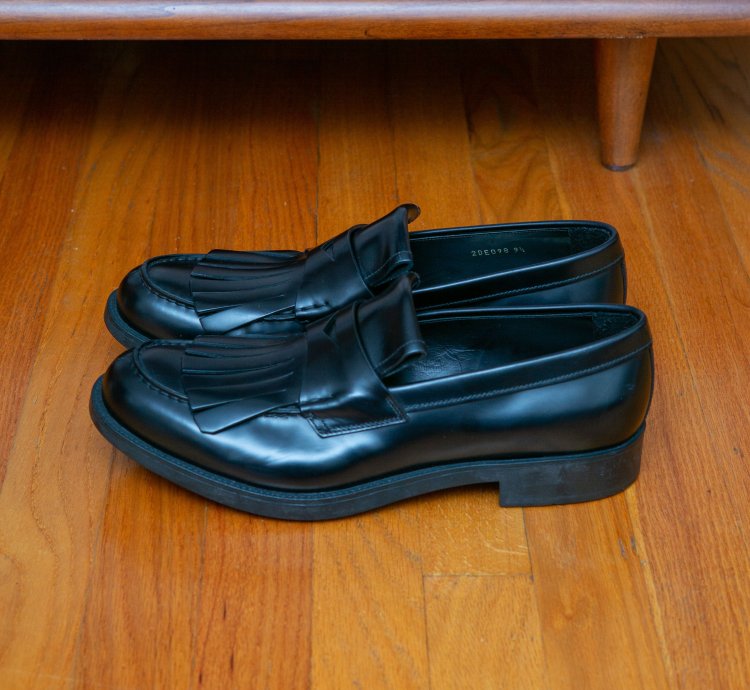 Fw16 Spazzolato Leather Kiltie Loafers
