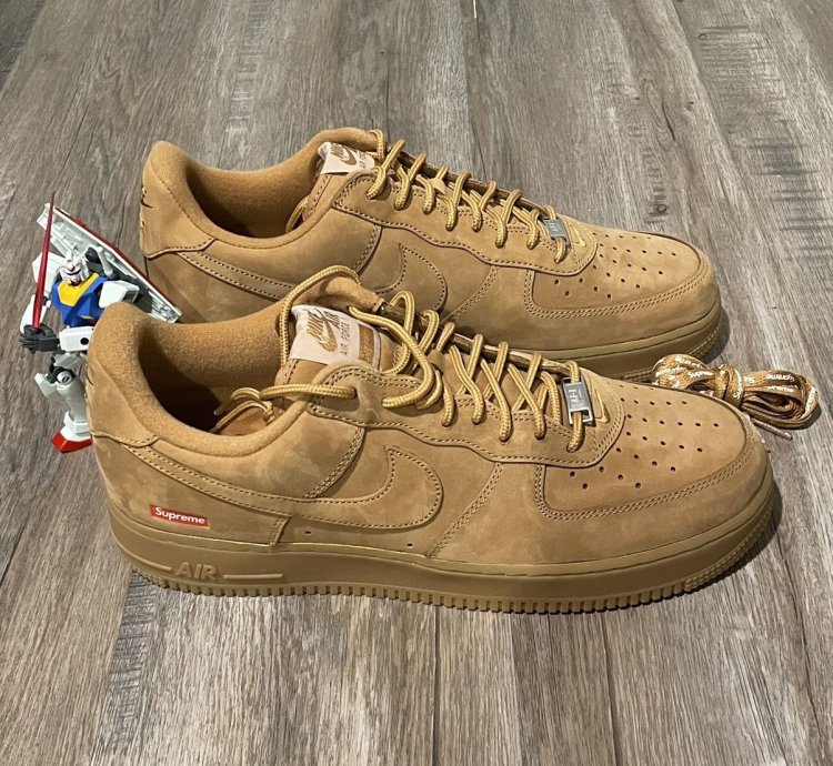 Fw21 Supreme Nike Air Force 1 Low Wheat