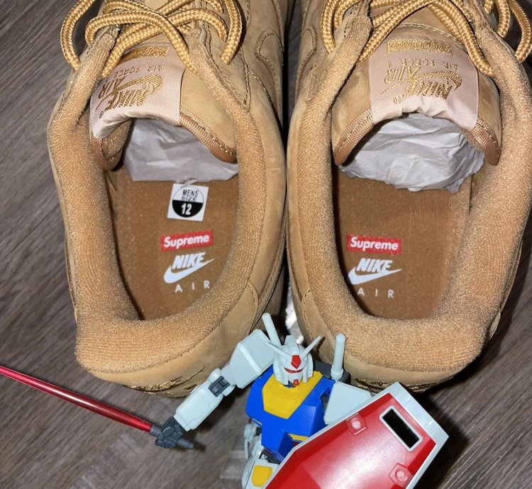 Fw21 Supreme Nike Air Force 1 Low Wheat