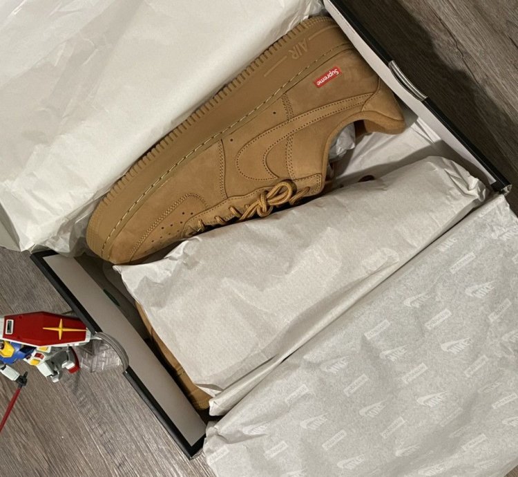 Fw21 Supreme Nike Air Force 1 Low Wheat