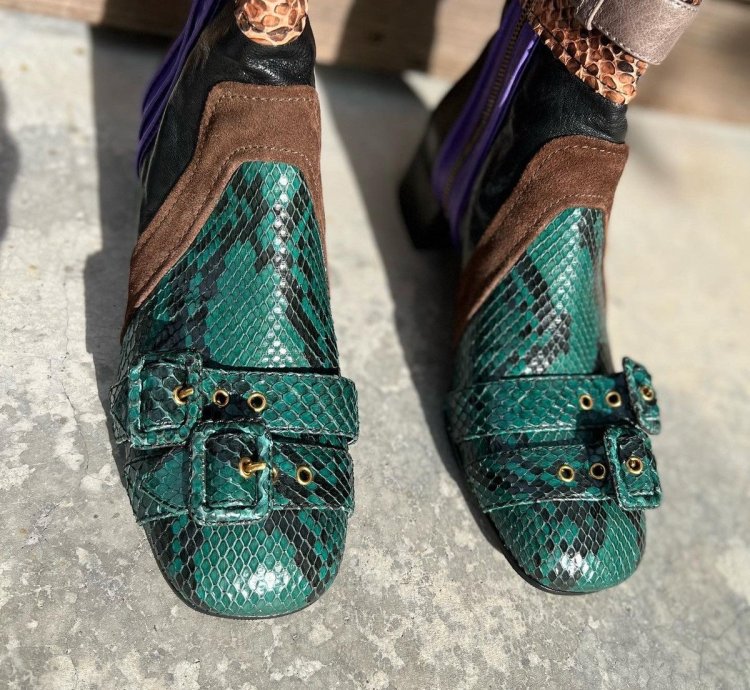 Heeled Snakeskin Boots