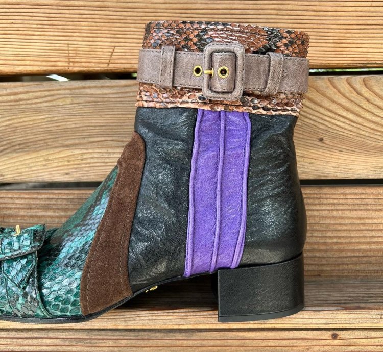 Heeled Snakeskin Boots
