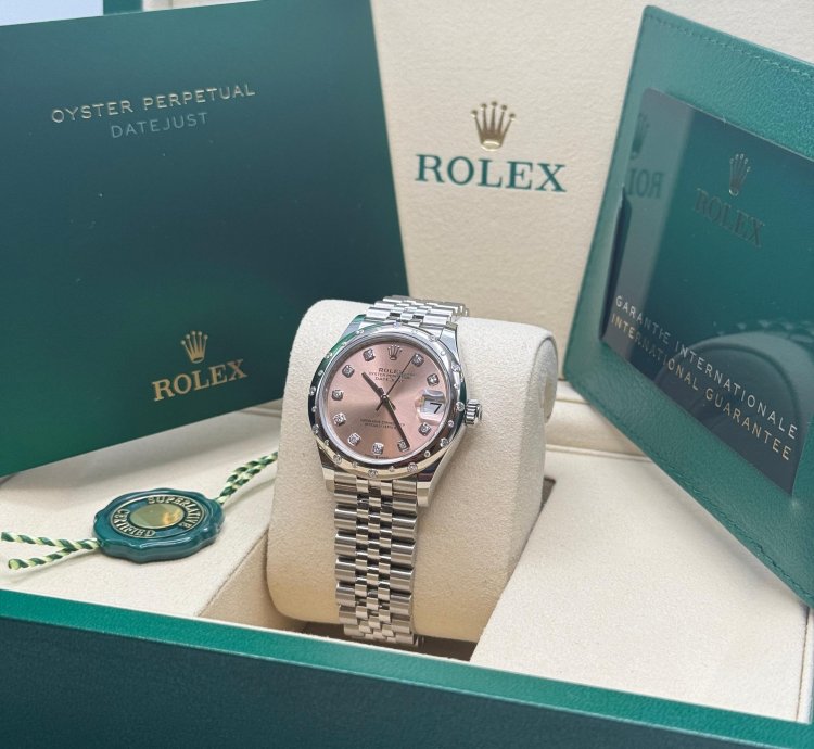 Rolex Datejust 31 New 2025 Pink Diamond Dial Scattered Diamond Bezel Stainless Steel Jubilee