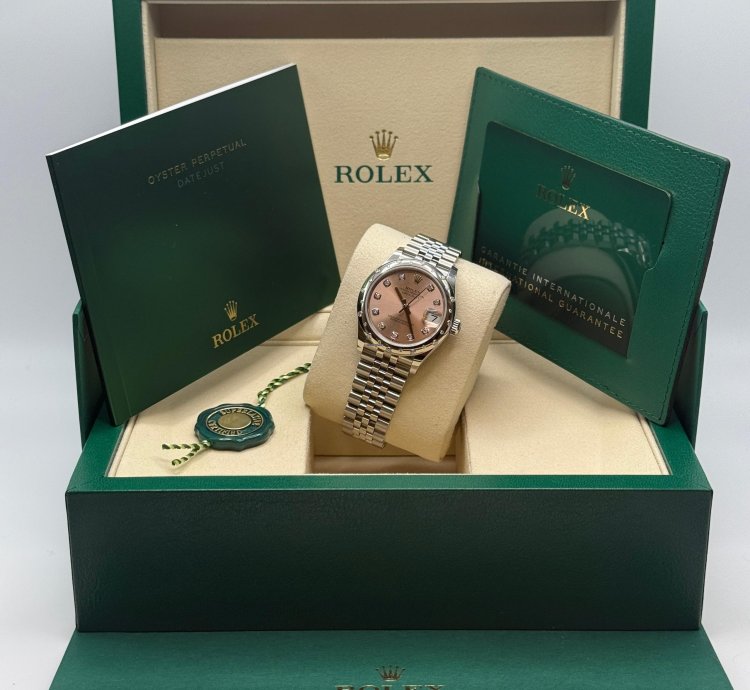 Rolex Datejust 31 New 2025 Pink Diamond Dial Scattered Diamond Bezel Stainless Steel Jubilee