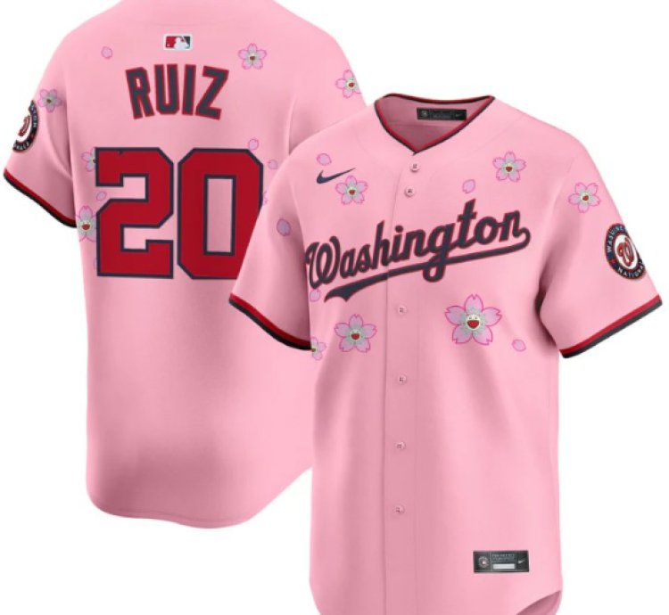 Keibert Ruiz Jersey 20 Washington Nationals Cherry Blossom Vapor Premier Limited Stitched