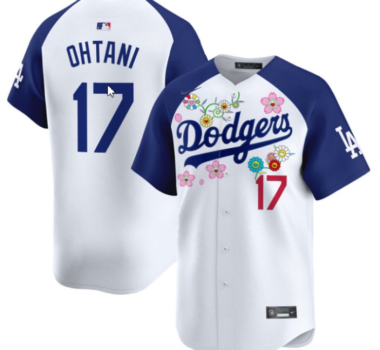 Shohei Ohtani kanji Jersey 17 Dodgers X Takashi Murakami 2025 Vapor Stitched Alternate