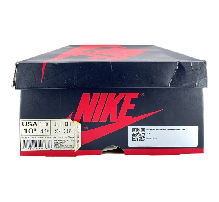 1 Retro High Nrg Patent Gold Toe