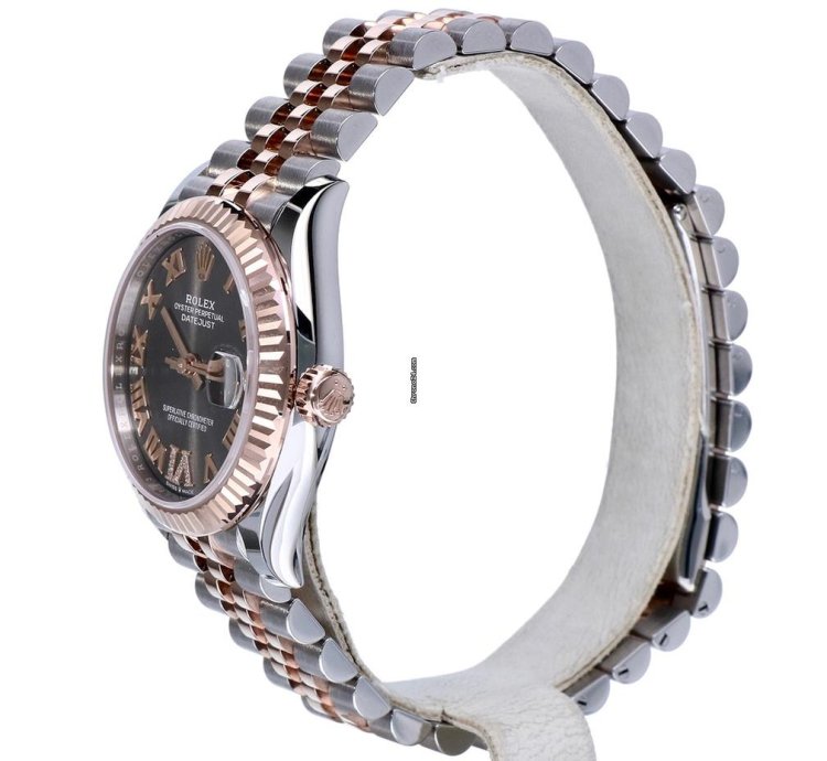 Rolex Datejust 31 Oyster Datejust Jubilee Rose Gold Steel Grey Roman Diamonds 31 Mm Unworn 2025