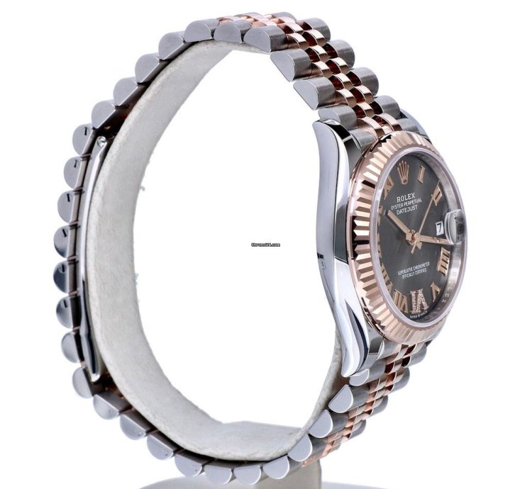 Rolex Datejust 31 Oyster Datejust Jubilee Rose Gold Steel Grey Roman Diamonds 31 Mm Unworn 2025