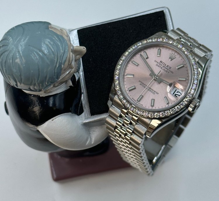 Rolex Datejust 31 Pink Dial Diamond Bezel Jubilee