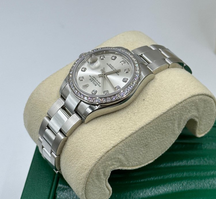 Rolex Datejust 31 Silver Diamonds Oys