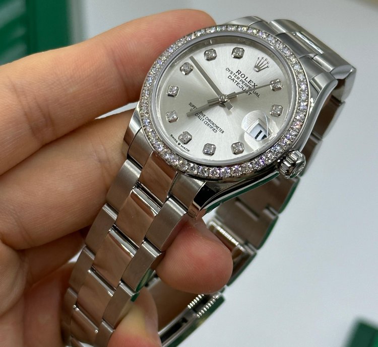 Rolex Datejust 31 Silver Diamonds Oys