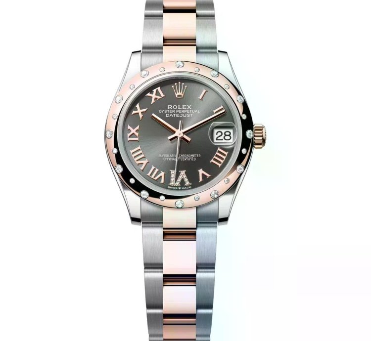 Rolex Datejust 31 Steel And Rose Gold 24 Scattered Diamond Bezel 278341rbr-0029 Oyster Bracelet 2024