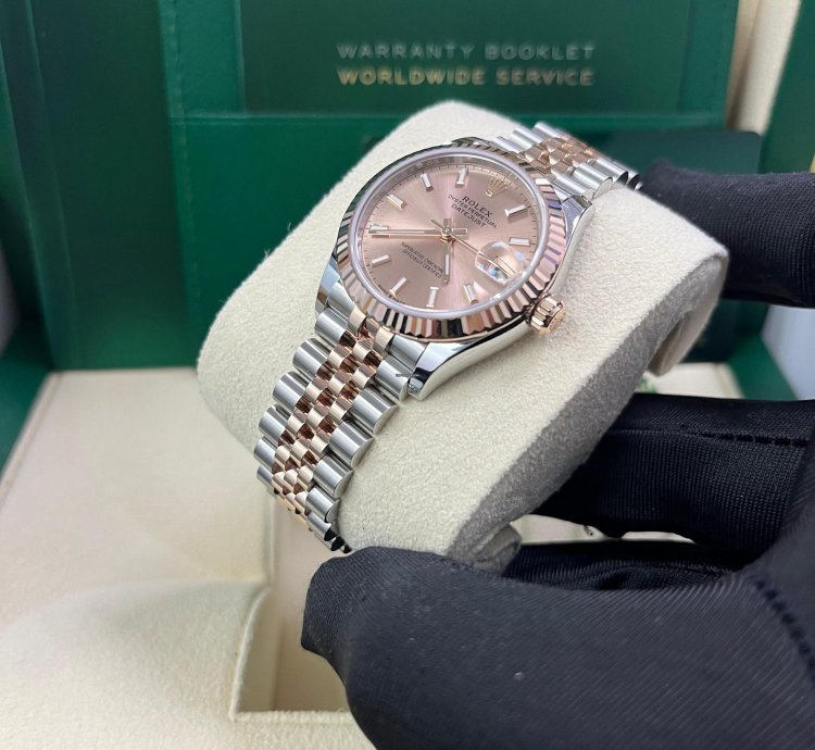Rolex Datejust 31 Steel And Rose Gold Jubilee Bracelet Index Pink Dial 278271