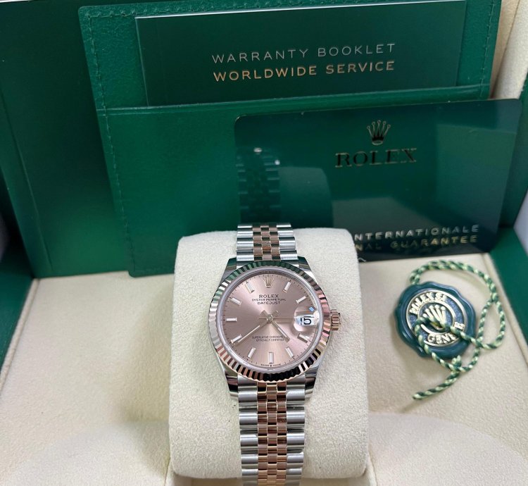 Rolex Datejust 31 Steel And Rose Gold Jubilee Bracelet Index Pink Dial 278271