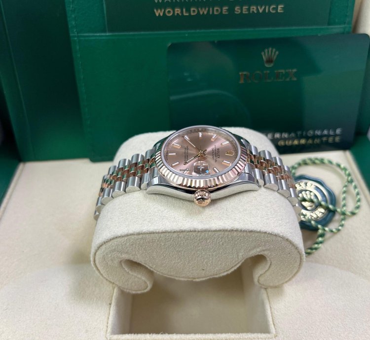 Rolex Datejust 31 Steel And Rose Gold Jubilee Bracelet Index Pink Dial 278271