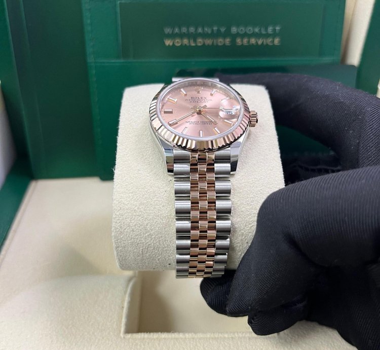 Rolex Datejust 31 Steel And Rose Gold Jubilee Bracelet Index Pink Dial 278271