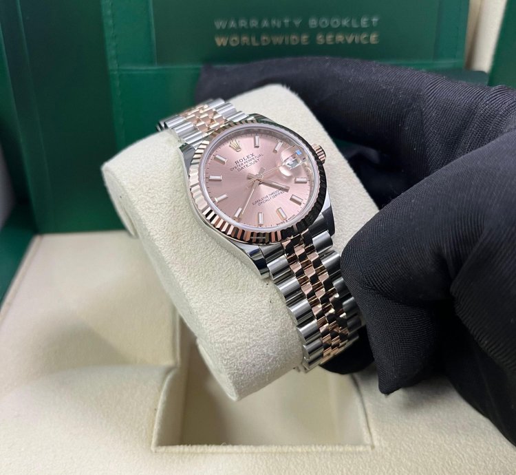 Rolex Datejust 31 Steel And Rose Gold Jubilee Bracelet Index Pink Dial 278271