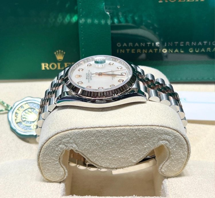 Rolex Datejust 36 126231 Datejust 36mm Steel 18k Rose Gold Mop Diamond Dial Jubilee