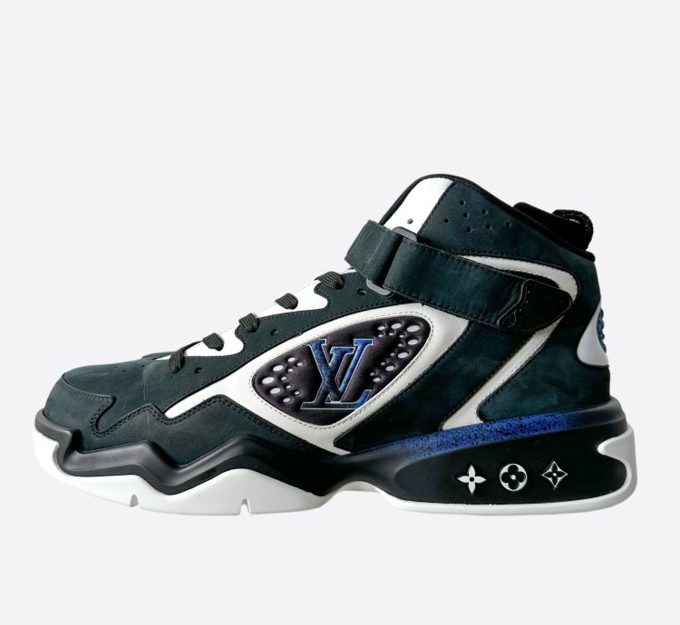Louis Vuitton Black Blue Trainer 2 Sneaker
