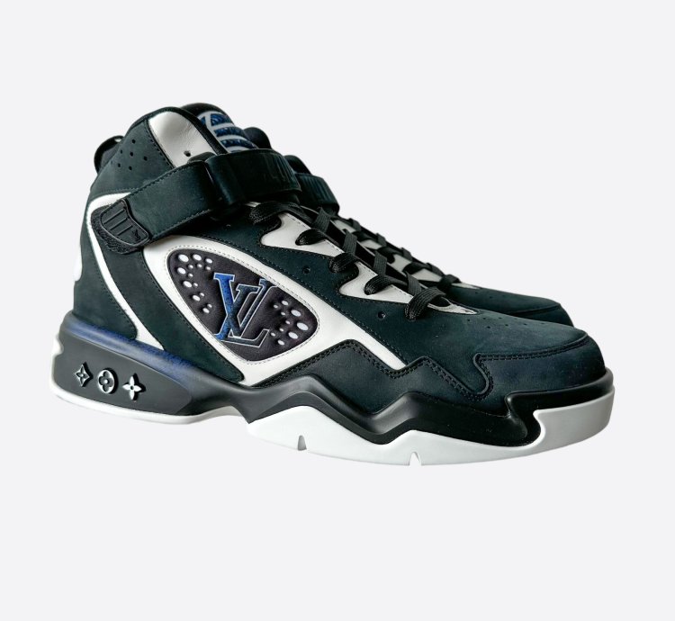Louis Vuitton Black Blue Trainer 2 Sneaker