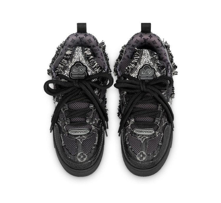 Louis Vuitton Black Skate Sneaker swarovski Crystals