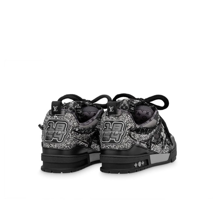 Louis Vuitton Black Skate Sneaker swarovski Crystals