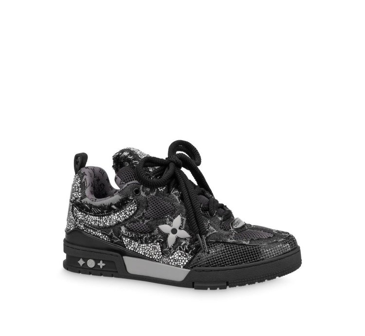 Louis Vuitton Black Skate Sneaker swarovski Crystals