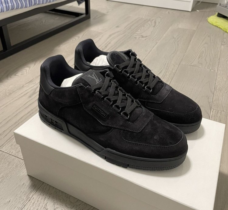 Louis Vuitton Black Suede Trainers