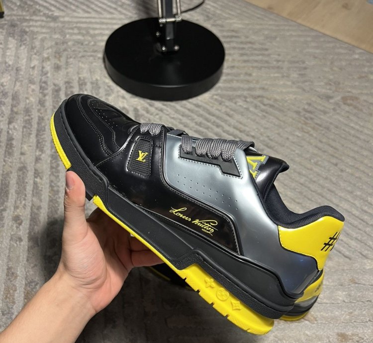 Louis Vuitton Black Yellow Trainer
