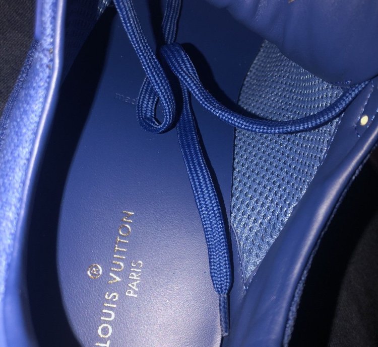 Louis Vuitton Blue Damier Mesh Run Away Sneakers