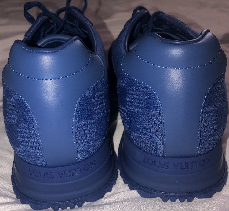 Louis Vuitton Blue Damier Mesh Run Away Sneakers