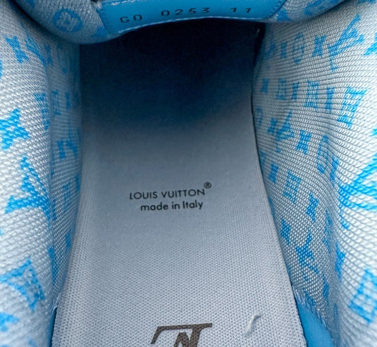 Louis Vuitton Blue Denim Monogram Crystal Skate Trainers