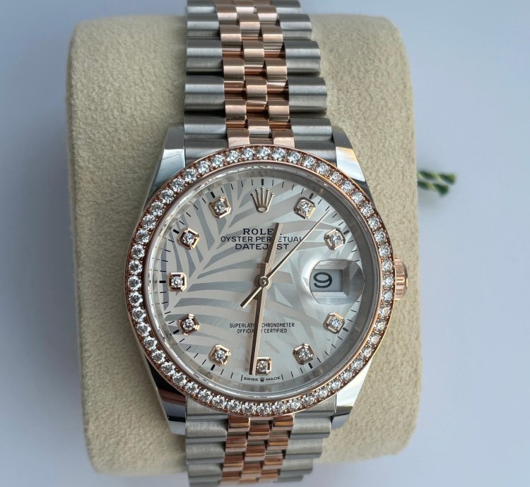 Rolex Datejust 36 126281rbr Palmeras Diamonds Dial Jubilee