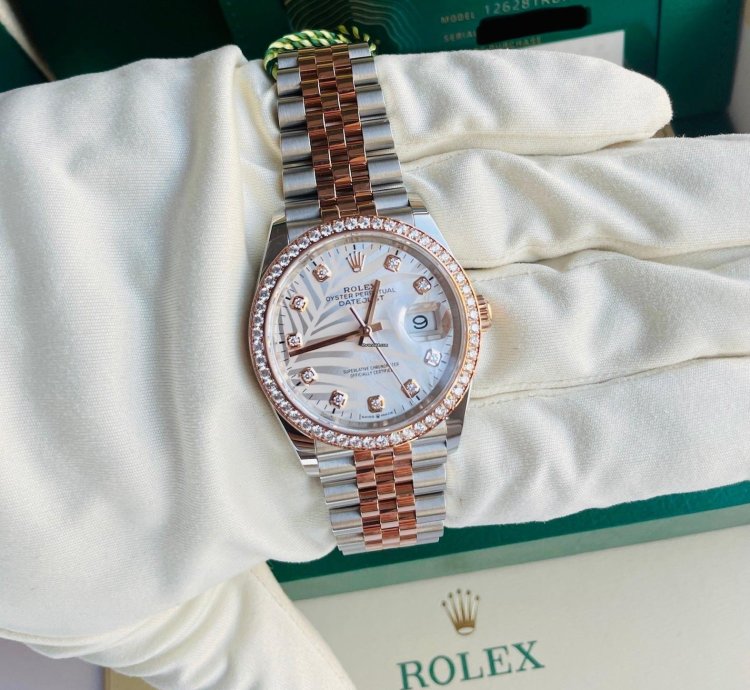 Rolex Datejust 36 126281rbr Palmeras Diamonds Dial Jubilee
