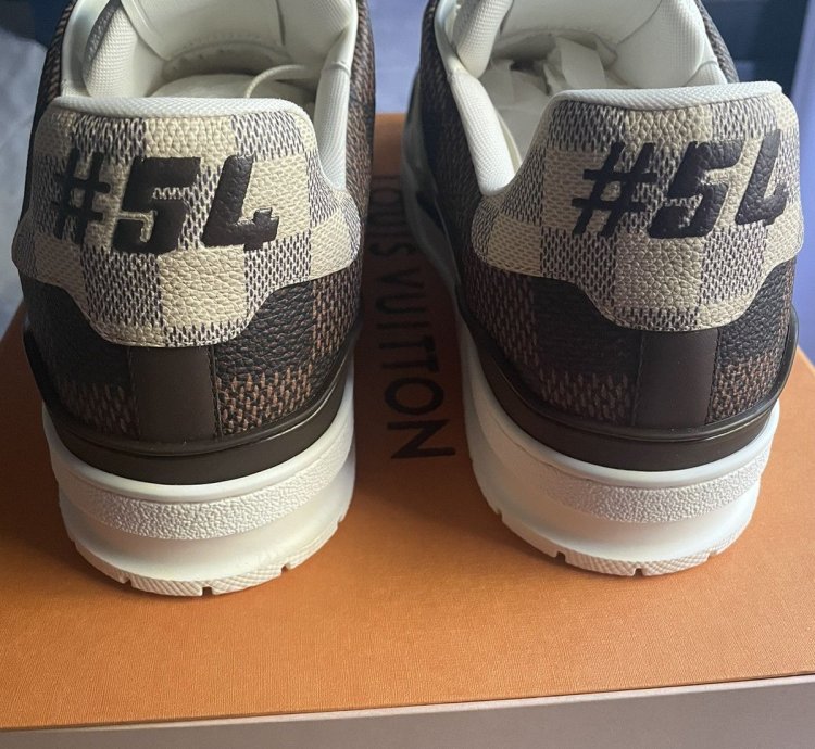 Louis Vuitton Brown Beige Damier Trainer Sneaker
