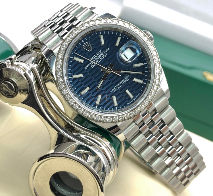 Rolex Datejust 36 126284rbr Blue Fluted Wave Motif Dial Jubilee 2021 New Model