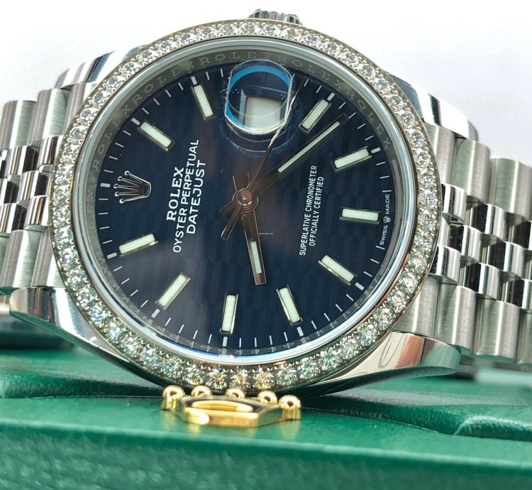 Rolex Datejust 36 126284rbr Blue Fluted Wave Motif Dial Jubilee 2021 New Model