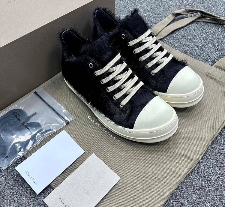 Rick Owens Strobe Low black Fur