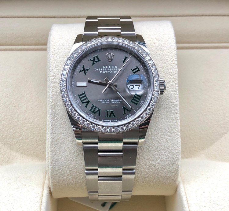Rolex Datejust 36 126284rbr Wimbledon Oyster