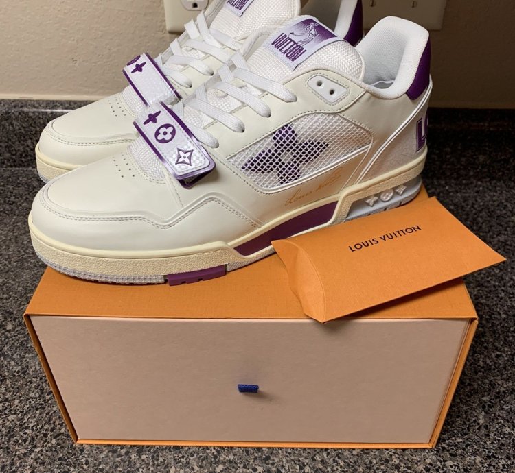 Louis Vuitton Fw21 Strap Trainer Purple Eggshell Lv8 5