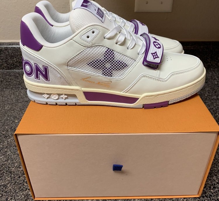Louis Vuitton Fw21 Strap Trainer Purple Eggshell Lv8 5