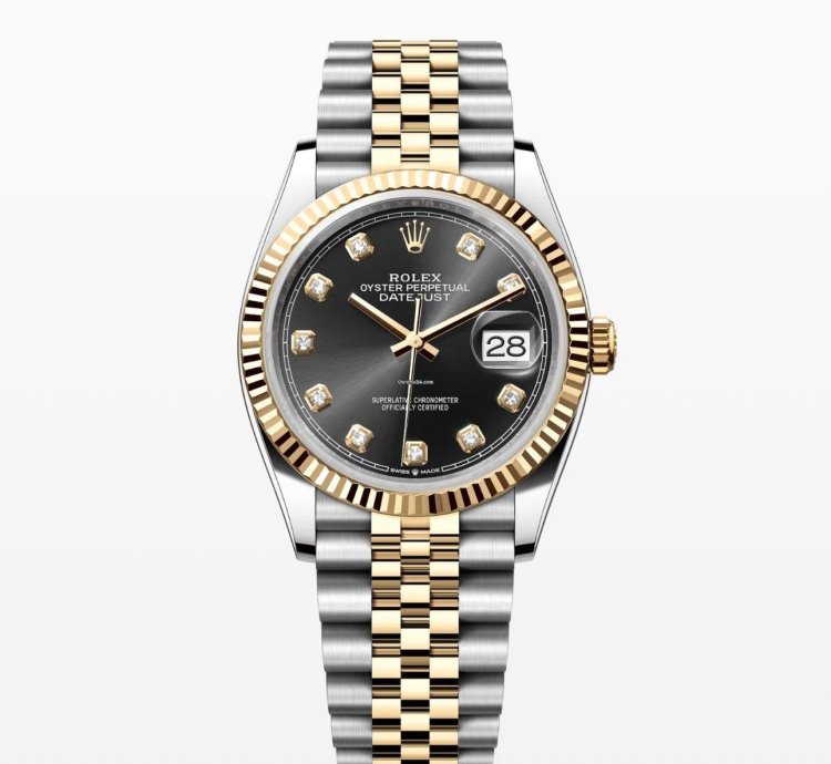 Rolex Datejust 36 2024 Datejust 36 Bi-metal Black Diamond Dial Jubilee Bracelet Unworn Box Papers 126233
