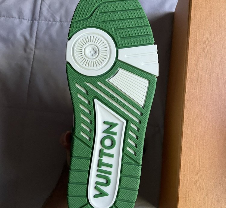 Louis Vuitton Green Denim Monogram Trainer Sneaker