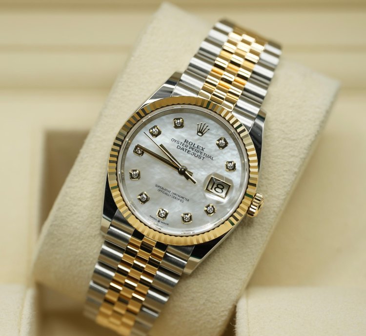 Rolex Datejust 36 2024 Datejust 36 Bi-metal Mop Diamond Dial Jubilee Bracelet Unworn Box Papers 126233