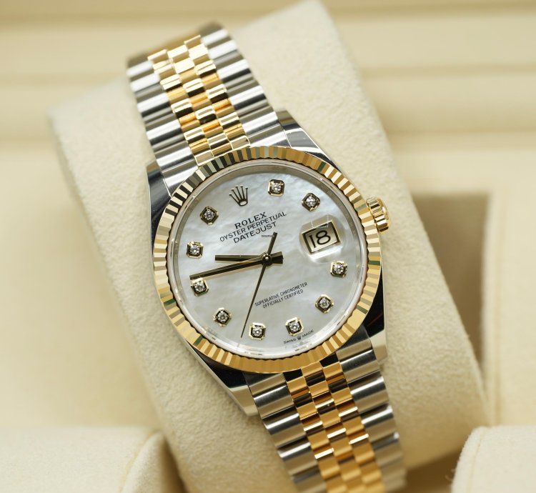 Rolex Datejust 36 2024 Datejust 36 Bi-metal Mop Diamond Dial Jubilee Bracelet Unworn Box Papers 126233
